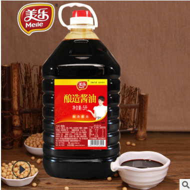 美乐 黄豆酿造酱油5L 凉拌烧菜拌面 餐饮包装 厂家批发