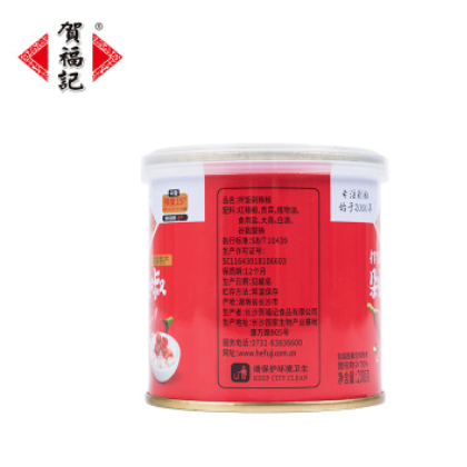 一件代发贺福记罐装贡菜剁椒拌饭辣椒酱200g/罐图3