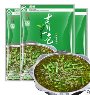 德庄重庆青一色火锅底料300g*30袋整箱批发四川青辣椒清一色花椒图3