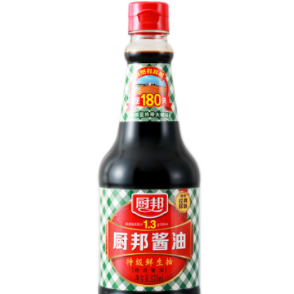 厨邦酱油820ml特级鲜味生抽大豆酿造酱油黄豆酿造调味料一件代发图2