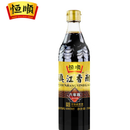 【镇江特产】恒顺香醋六年陈醋 纯粮酿造蘸食调味580ml*12瓶整箱图2