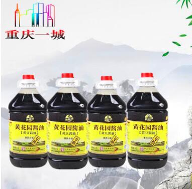 黄花园酱油重庆小面 酸辣粉专用酿造酱油黄豆酱油4.5L*4桶图2