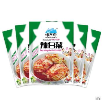 淳于府辣白菜100g/袋小包装韩式风味酱腌菜下饭咸菜批发腌制泡菜图2