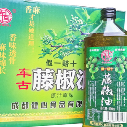 四川车古藤椒油500ml * 12瓶/箱 香味透骨麻味棉长 香麻青花椒油图3