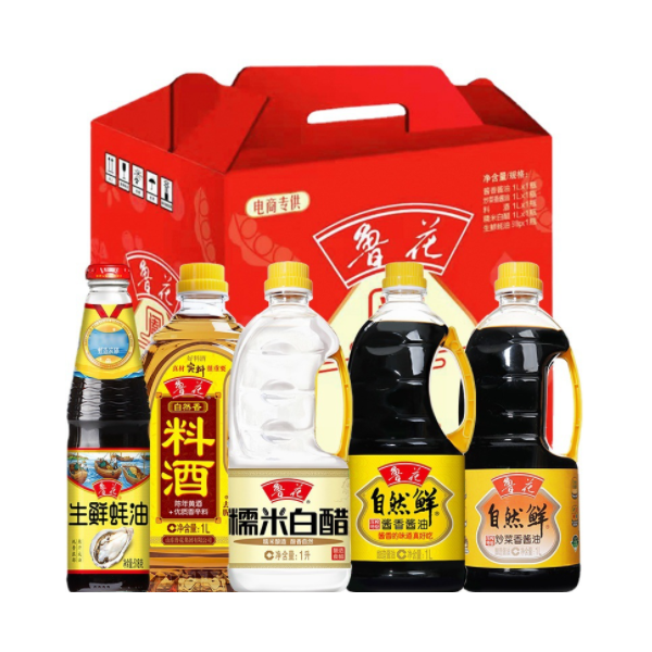 鲁花酿造酱油1L装 厨房调料 大礼品礼盒装 代发图3